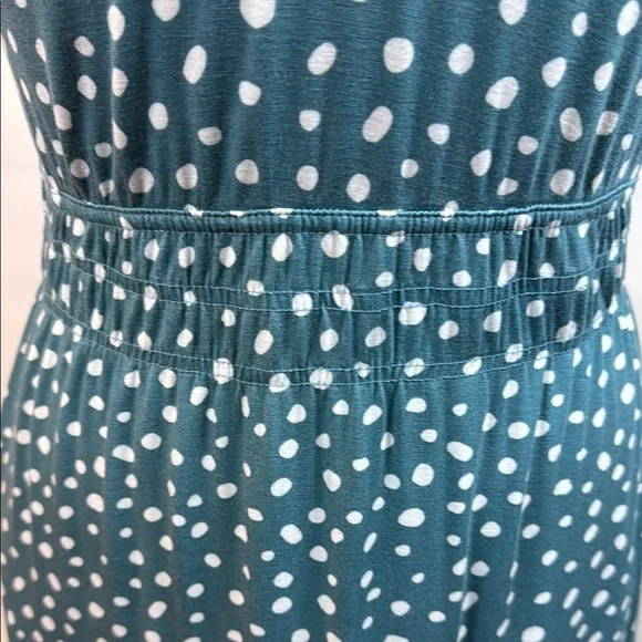 Serra Teal Polka Dot tiered maxi dress, Medium - Viral ALDI dress from last year - Picture 2 of 11